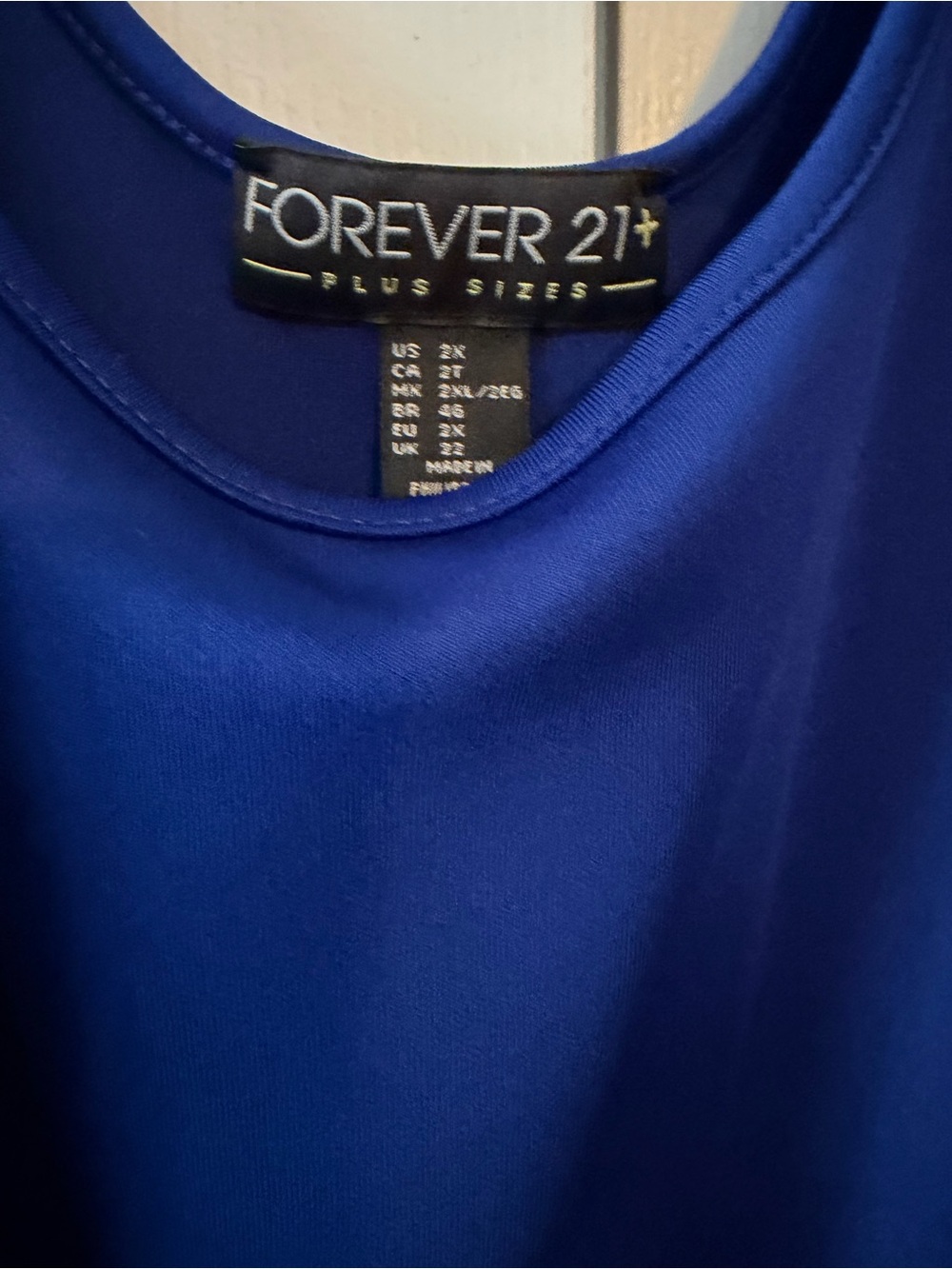 Forever 21+ Cobalt Blue Sleeveless Dress View 2